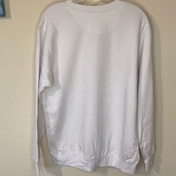 "Keep it Simple" Snowy Mountain Sunset Sketch Fleece Sweatshirt NWOT - Picture 4 of 7